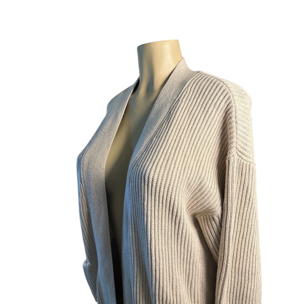 Women S Quince 100% Organic Cotton Oversized Cardigan Sweater Speckled Beige - Picture 3 of 7
